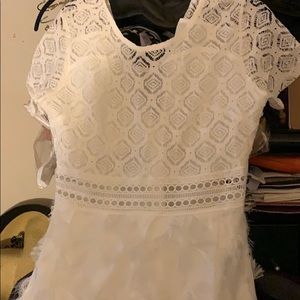 Lace & feather maxi , size